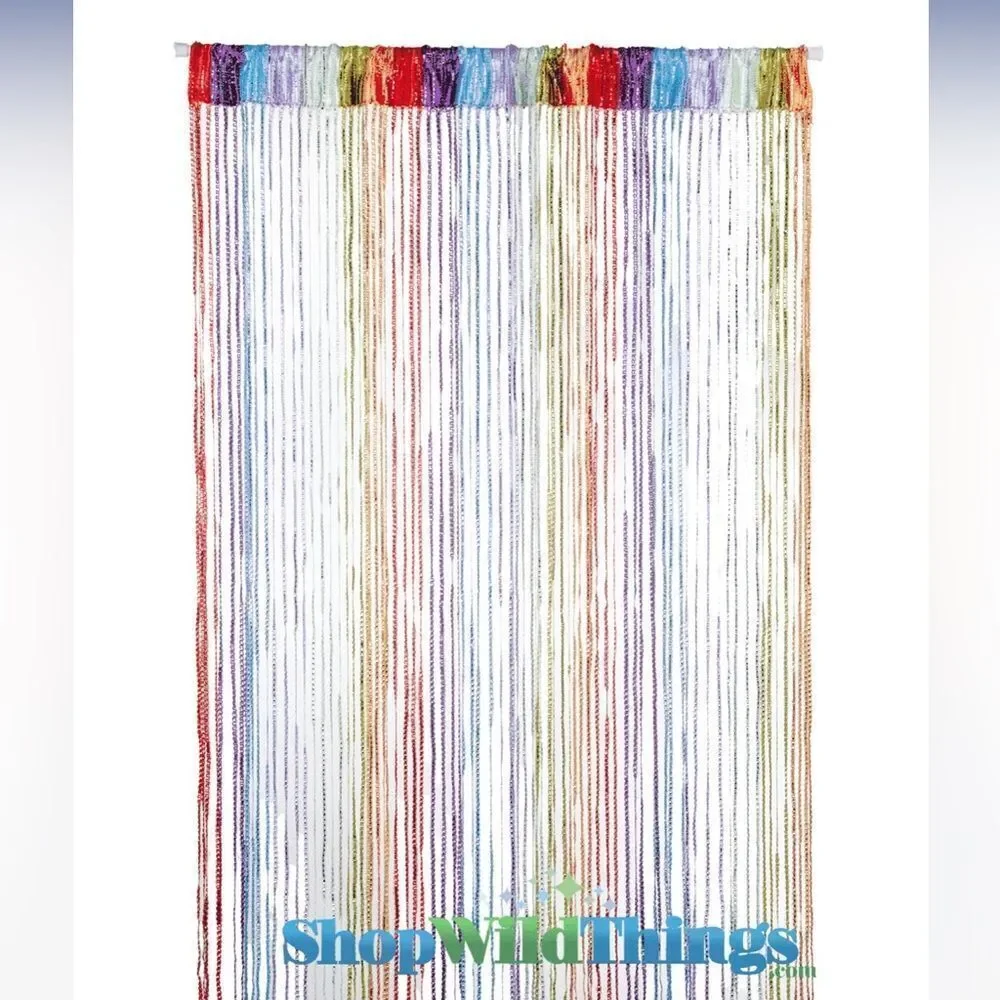 Party Decorations String Curtains Sparkle Rainbow Vibrant Multicolor